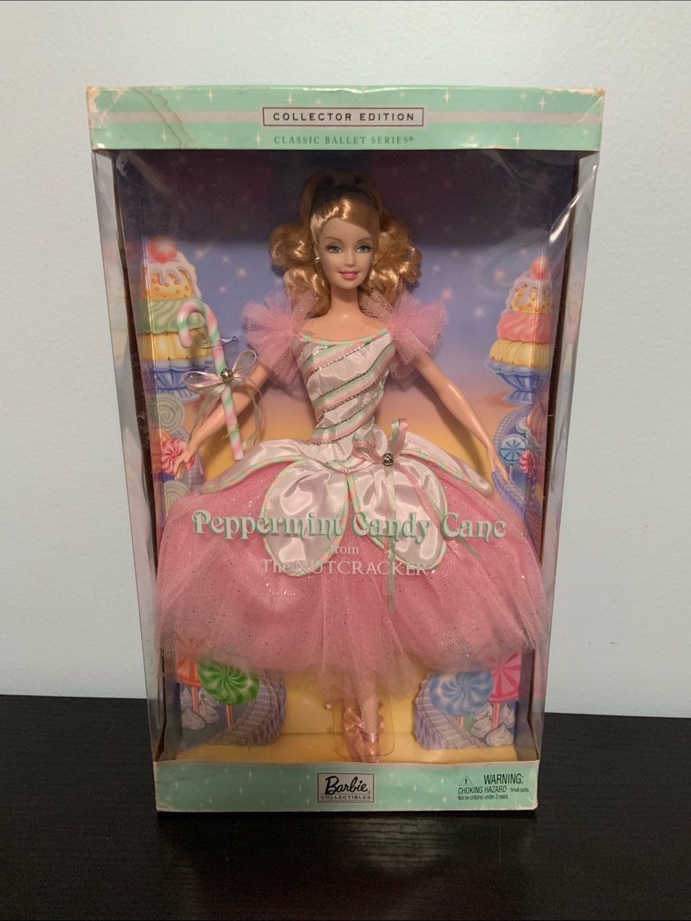 2002 Peppermint Candy Cane Barbie from The Nutcracker Classic Ballet Series NOS